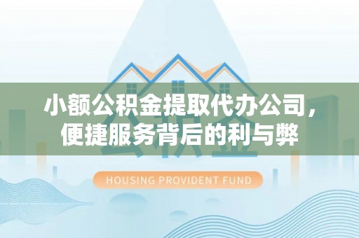 全南小额公积金提取代办公司，便捷服务背后的利与弊