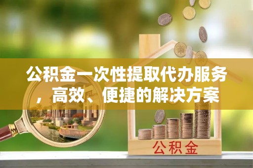 全南公积金一次性提取代办服务，高效、便捷的解决方案