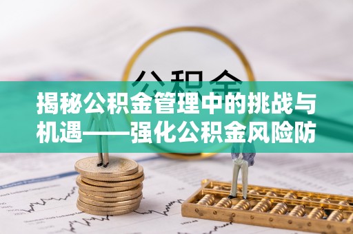 全南揭秘公积金管理中的挑战与机遇——强化公积金风险防控的多维策略