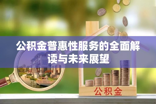 全南公积金普惠性服务的全面解读与未来展望