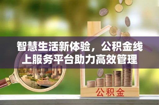 全南智慧生活新体验，公积金线上服务平台助力高效管理