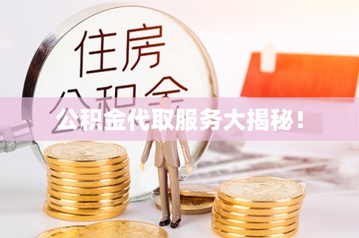 全南公积金代取服务大揭秘！