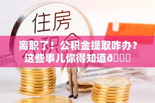 全南离职了！公积金提取咋办？这些事儿你得知道😎
