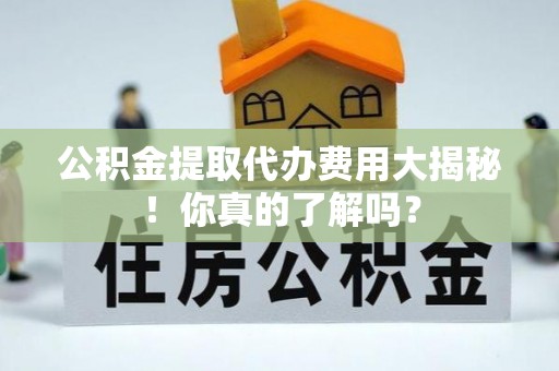 全南公积金提取代办费用大揭秘！你真的了解吗？