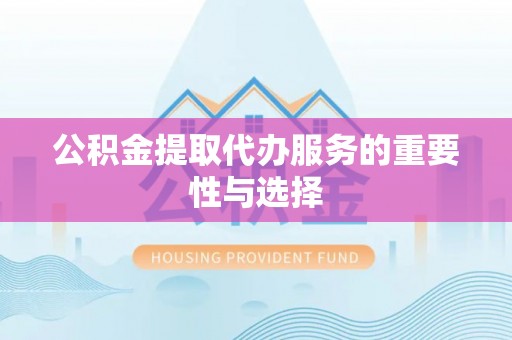 全南公积金提取代办服务的重要性与选择