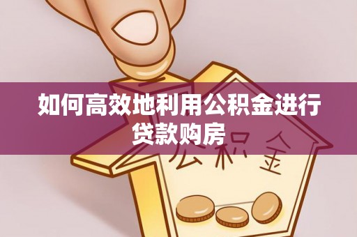 全南如何高效地利用公积金进行贷款购房